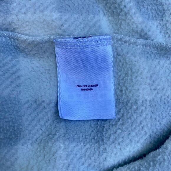 Lands’ End Grey White Check Fleece Turtleneck Tunic Sweater - Picture 4 of 7